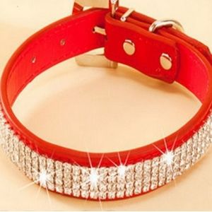 Red bedazzled dog collar